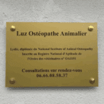 Plaque professionnelle cabinet d'ostéopathie